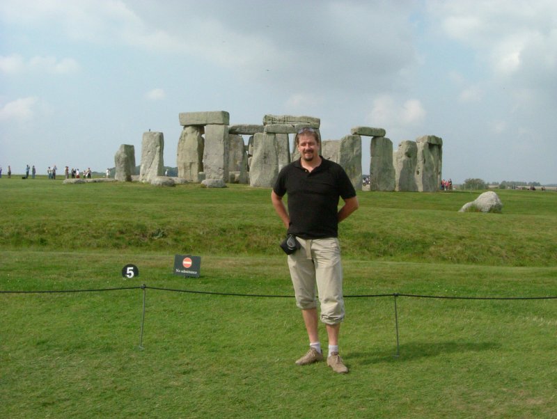 Stone spotter at the henge